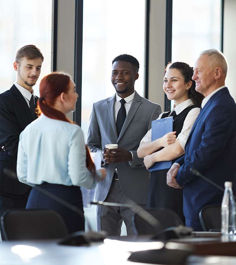 cheerful-business-team-discussing